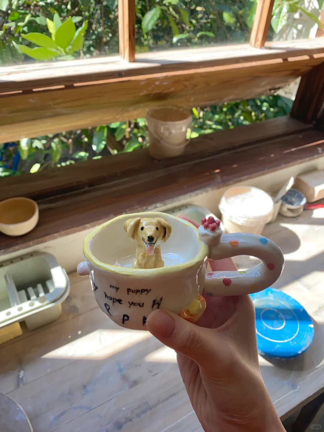 Custom Ceramic Pet Doll Mug - Pet inside