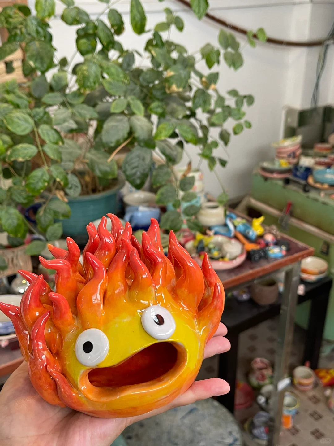 Calcifer handmade ceramic Handmade