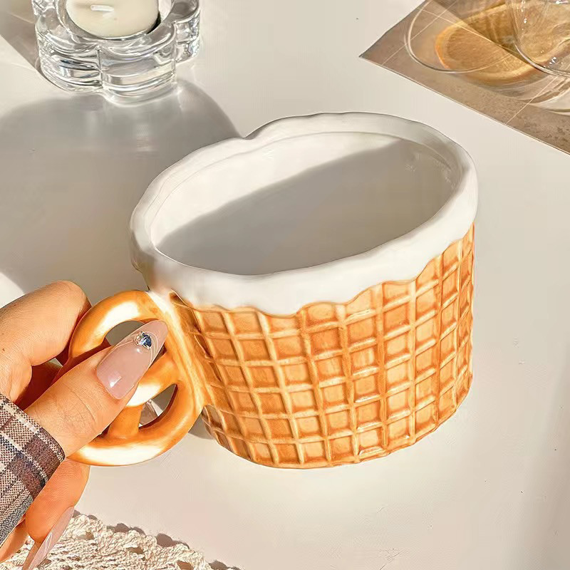 Waffle coffee mug