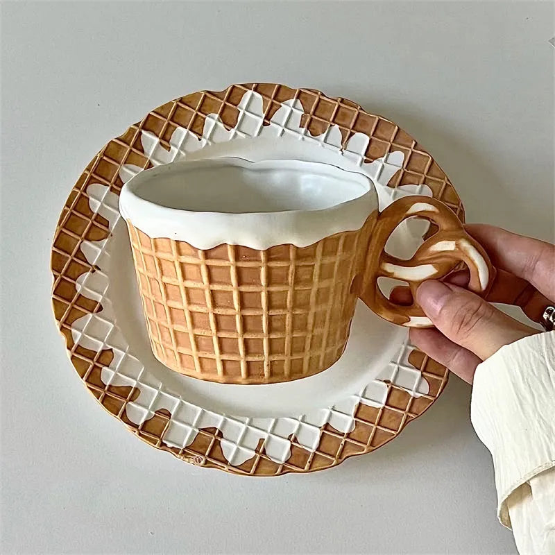 Waffle coffee mug