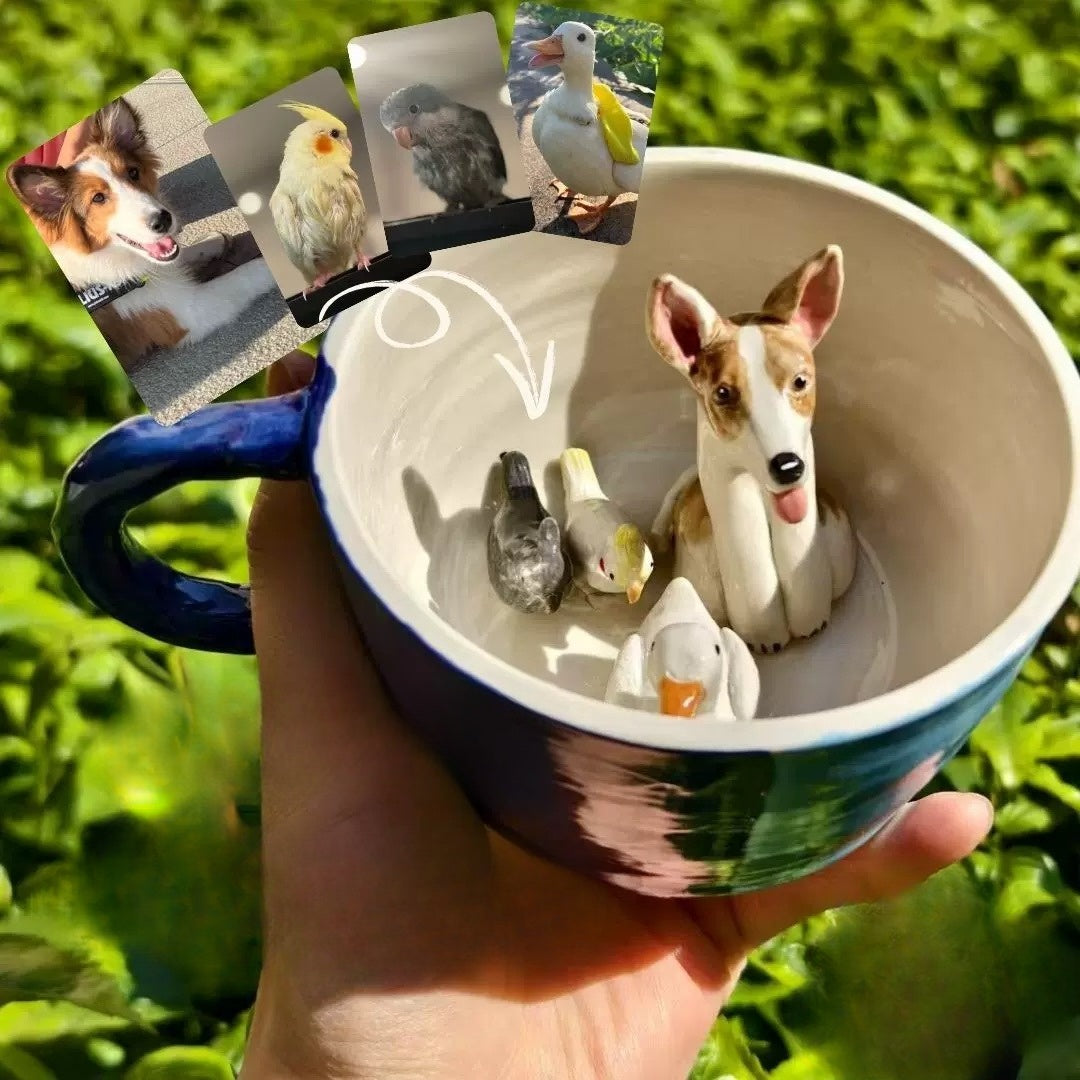 Custom Ceramic Pet Doll Mug - Pet inside