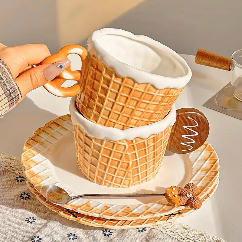 Waffle coffee mug