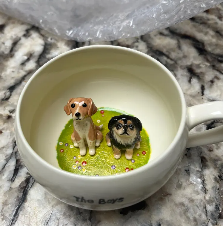 Custom Ceramic Pet Doll Mug - Pet inside